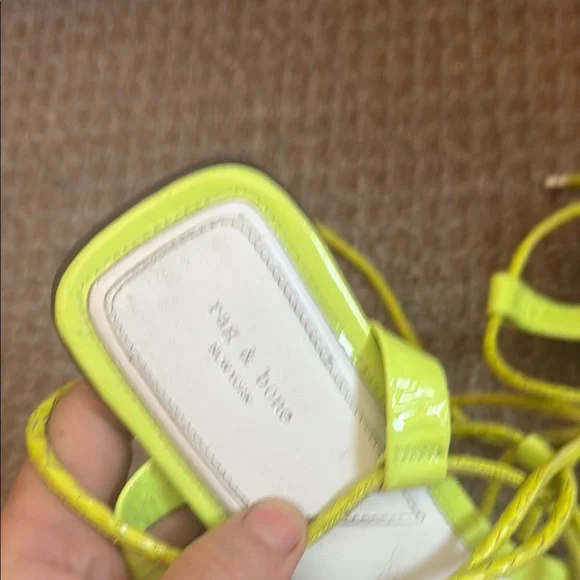 rag & bone Neon Yellow Strappy Sandals - Picture 2 of 3